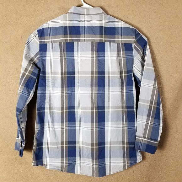 Nick Graham Stretch Modern FIT Men's shirt Long Sleeve Collared Size XL Plaid - Picture 9 of 9